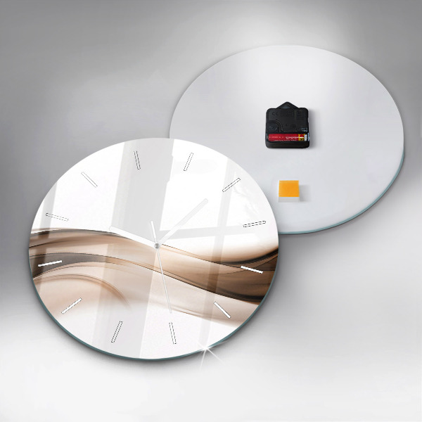 Reloj de cristal redondo Línea abstracta