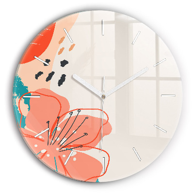 Reloj de pared redondo Plantas hawaianas