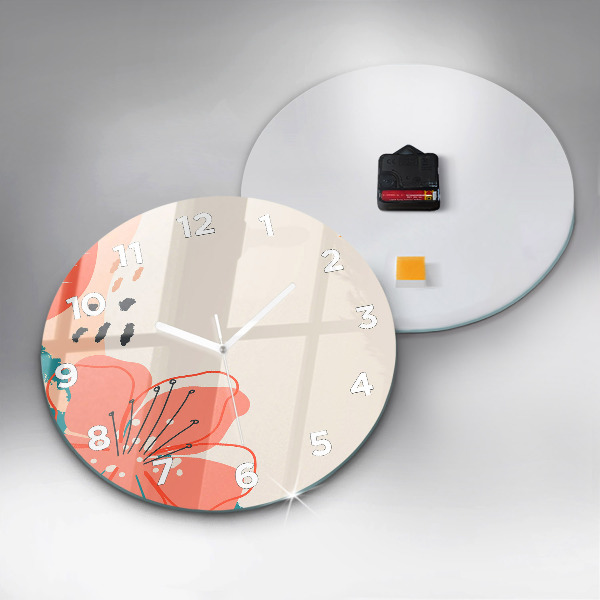 Reloj de pared redondo Plantas hawaianas