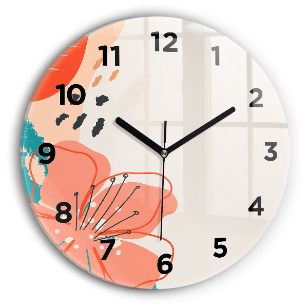 Reloj de pared redondo Plantas hawaianas