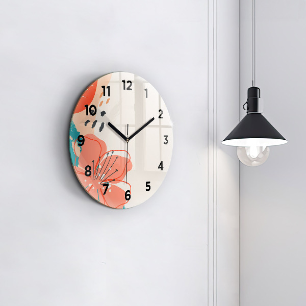 Reloj de pared redondo Plantas hawaianas