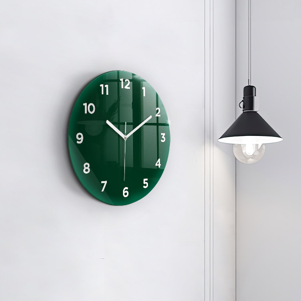 Reloj de pared redondo Botella de color verde