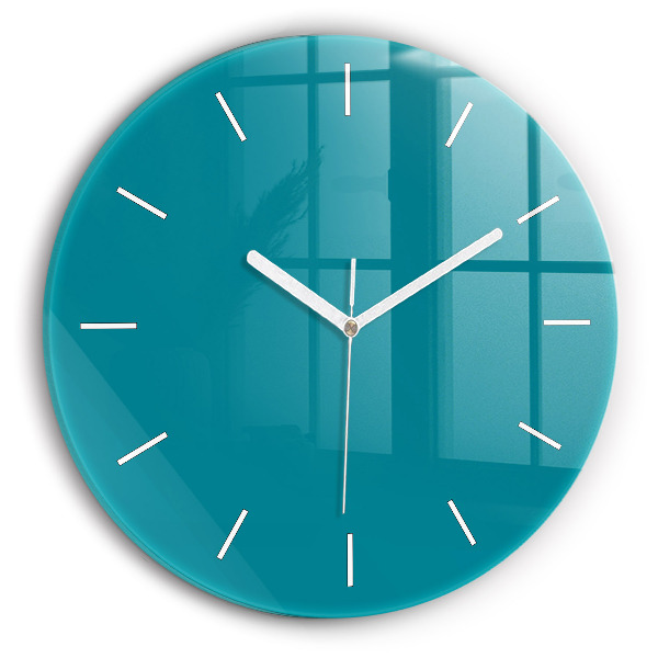 Reloj de cristal redondo Color azul marino