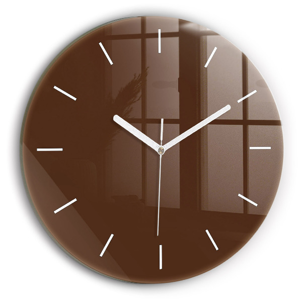 Reloj de pared redondo Color marrón