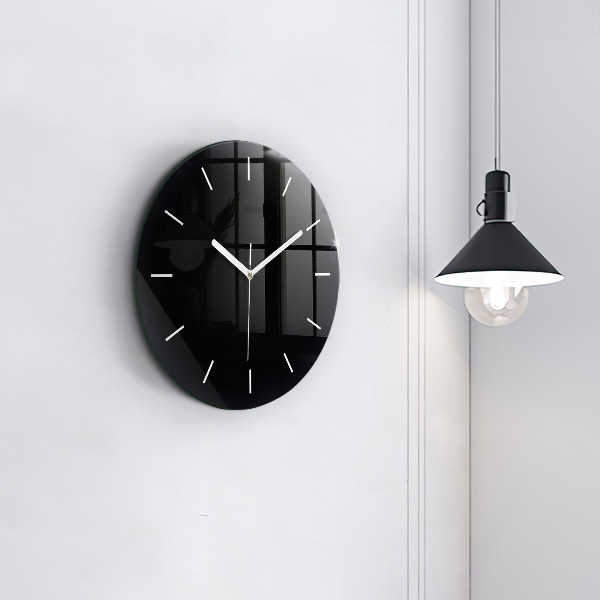 Reloj de pared redondo Color negro