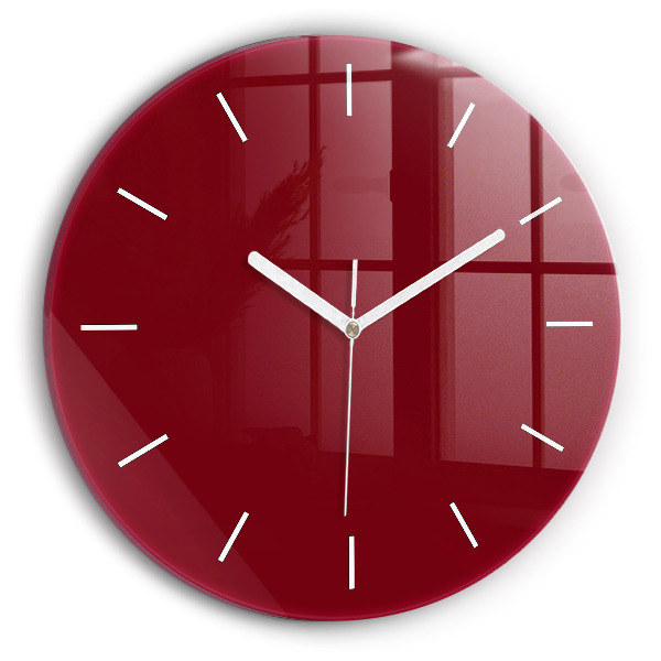 Reloj de pared redondo Color burdeos
