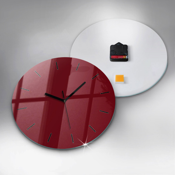 Reloj de pared redondo Color burdeos
