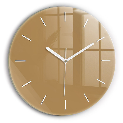 Reloj redondo pared Color beige oscuro