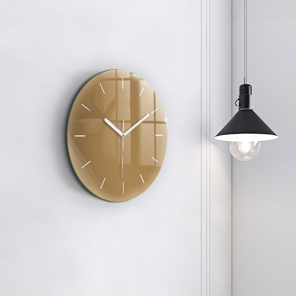 Reloj redondo pared Color beige oscuro