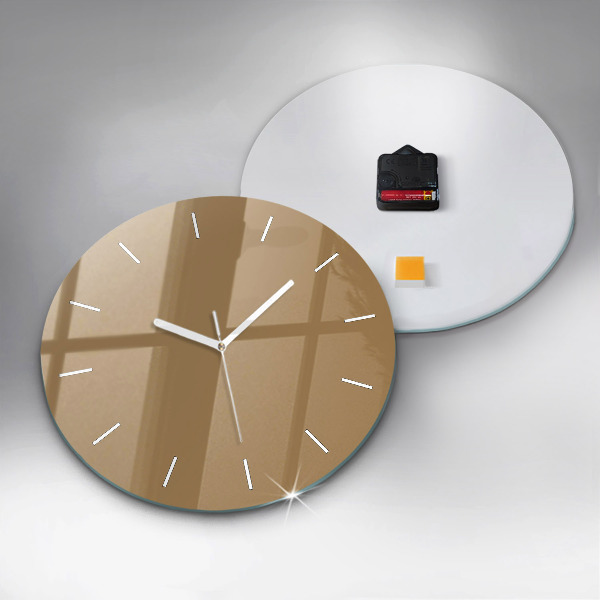 Reloj redondo pared Color beige oscuro
