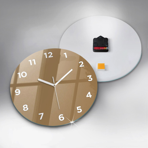 Reloj redondo pared Color beige oscuro