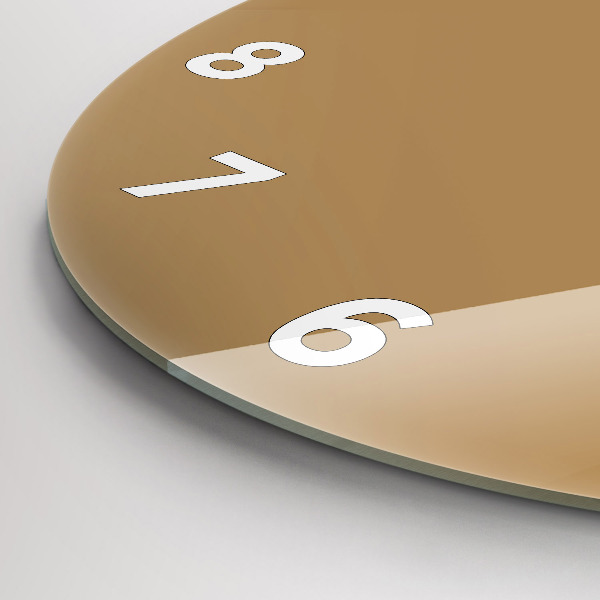 Reloj redondo pared Color beige oscuro