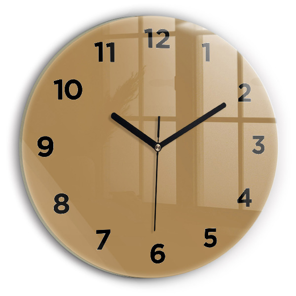 Reloj redondo pared Color beige oscuro