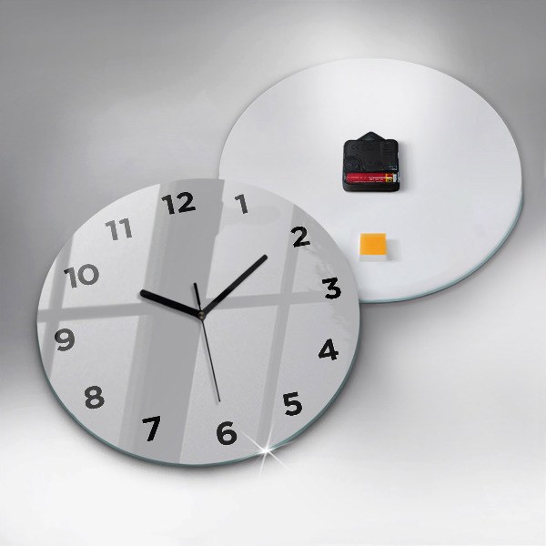 Reloj de pared redondo El color gris claro