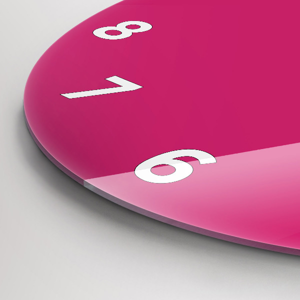 Reloj de cristal redondo El color rosa fuerte