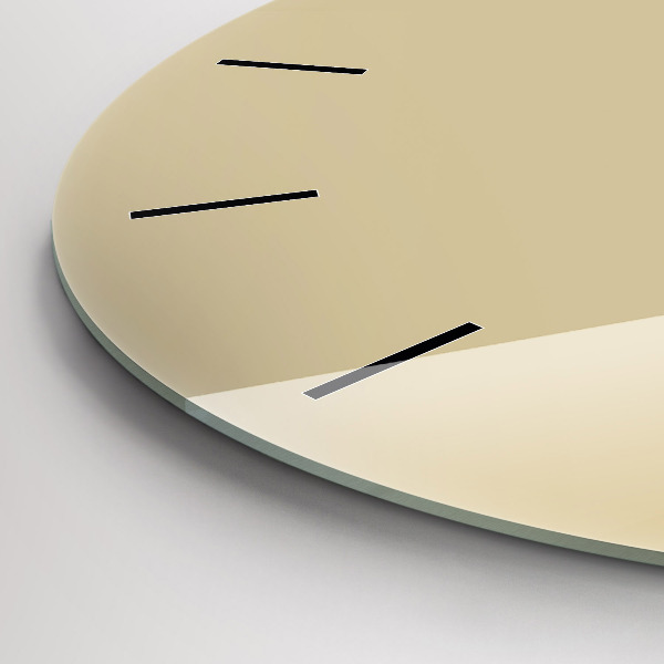 Reloj de cristal redondo El color beige