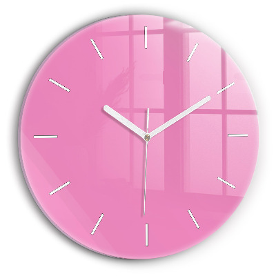 Reloj de cristal redondo Color rosa