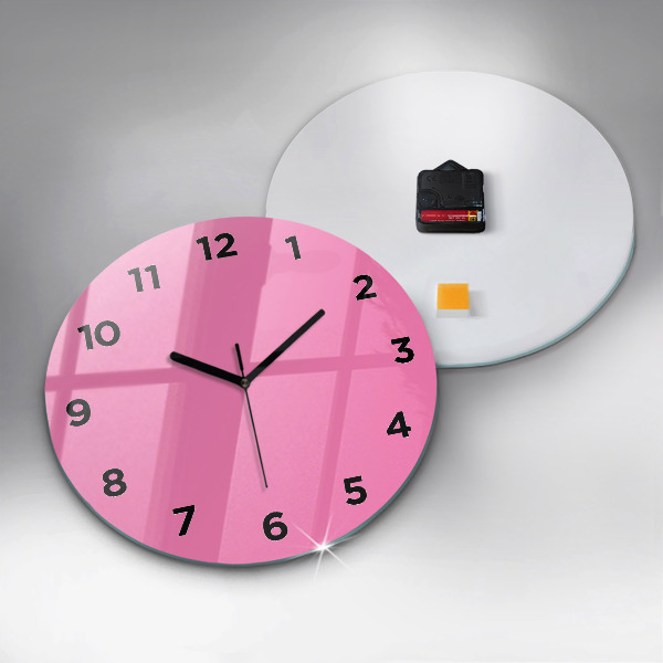 Reloj de cristal redondo Color rosa