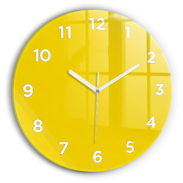 Reloj redondo pared Color amarillo claro