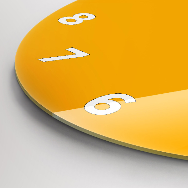 Reloj de cristal redondo Color amarillo dorado