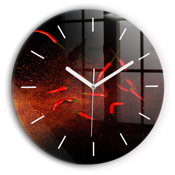 Reloj de pared redondo Pimientos picantes