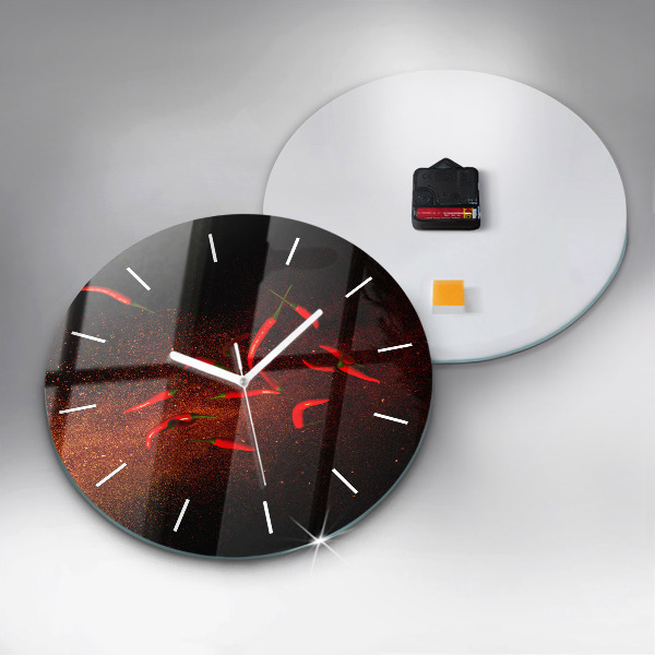 Reloj de pared redondo Pimientos picantes