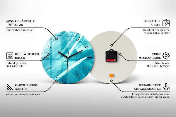 Reloj de cristal redondo Pimientos picantes