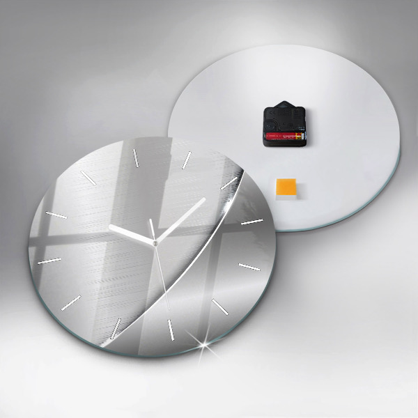 Reloj de cristal redondo Patrón plateado