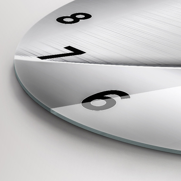 Reloj de cristal redondo Patrón plateado