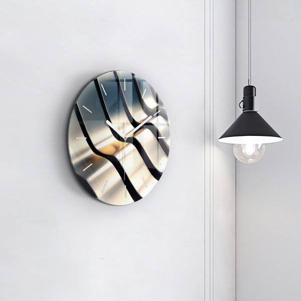 Reloj de pared redondo Patrón plateado