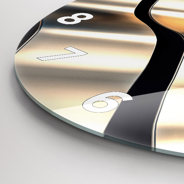 Reloj de pared redondo Patrón plateado