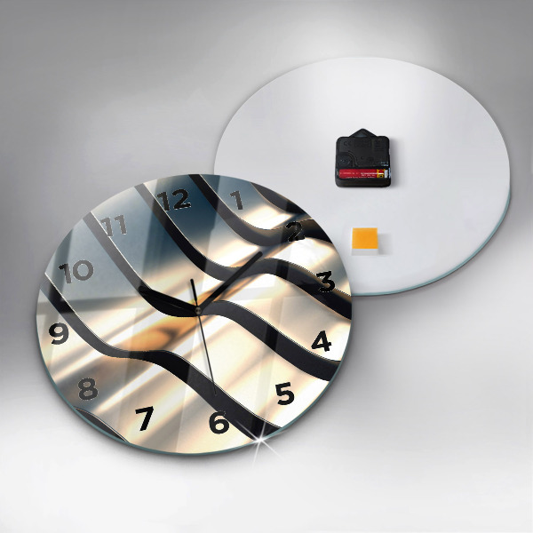 Reloj de pared redondo Patrón plateado