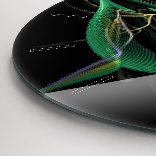 Reloj redondo pared Abstracción verde