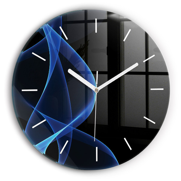 Reloj redondo pared Líneas azules