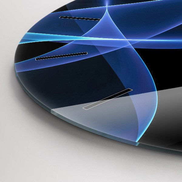 Reloj redondo pared Líneas azules