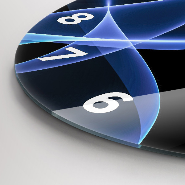 Reloj redondo pared Líneas azules