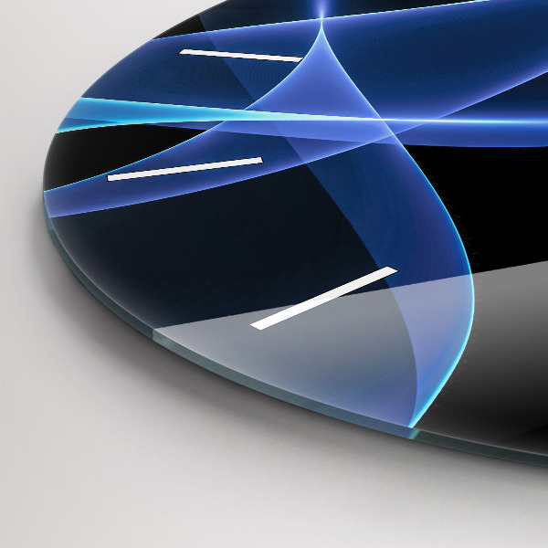 Reloj redondo pared Líneas azules