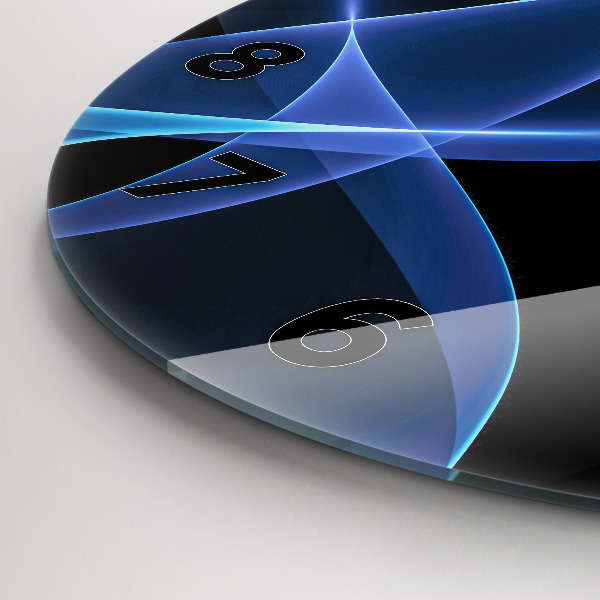 Reloj redondo pared Líneas azules