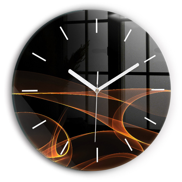 Reloj redondo pared Líneas naranjas