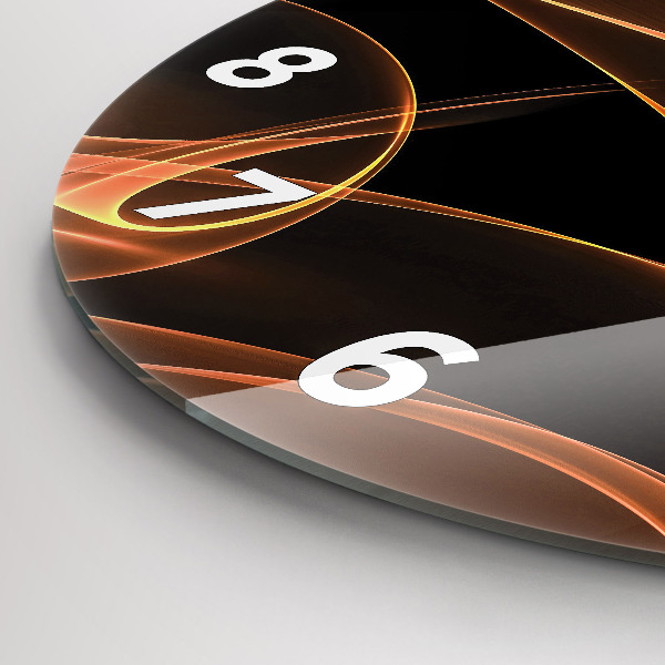 Reloj redondo pared Líneas naranjas