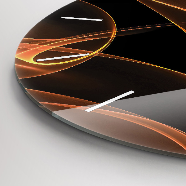 Reloj redondo pared Líneas naranjas