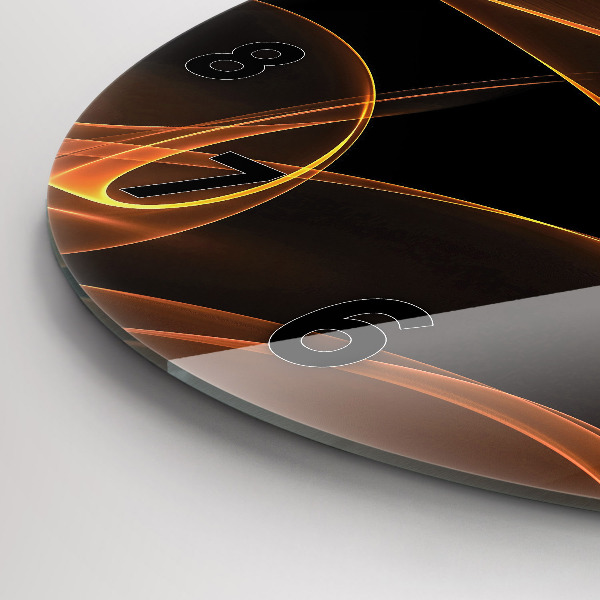 Reloj redondo pared Líneas naranjas