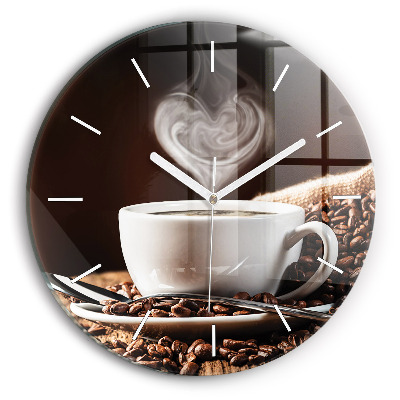 Reloj redondo pared Taza de café