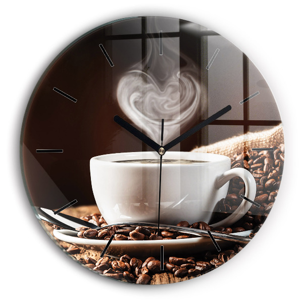 Reloj redondo pared Taza de café