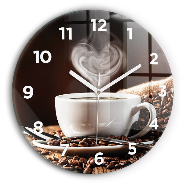 Reloj redondo pared Taza de café