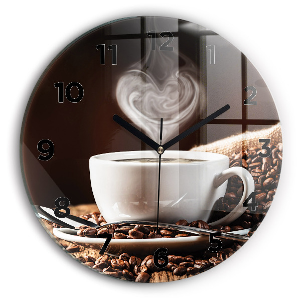 Reloj redondo pared Taza de café