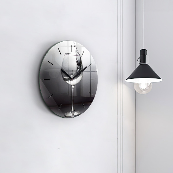 Reloj de pared redondo Copa de vino