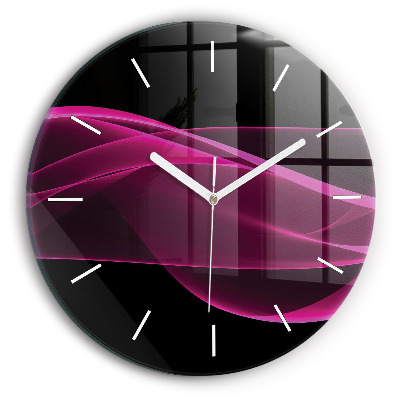 Reloj de pared redondo Abstracción rosa