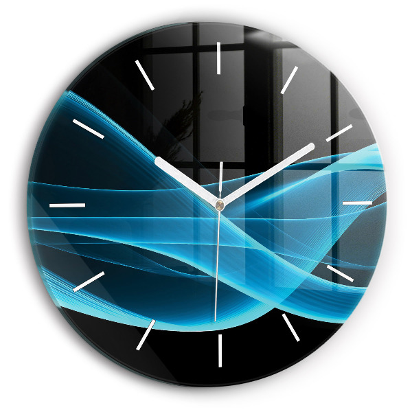 Reloj de pared redondo Abstracción azul