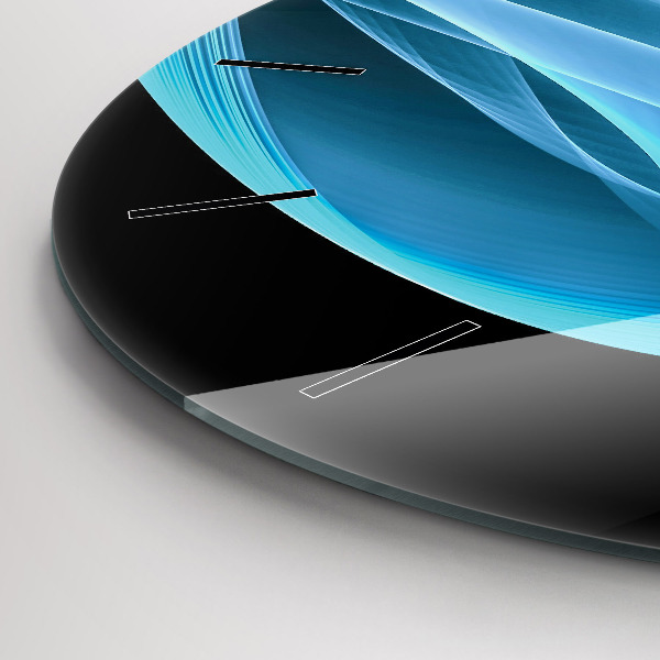 Reloj de pared redondo Abstracción azul